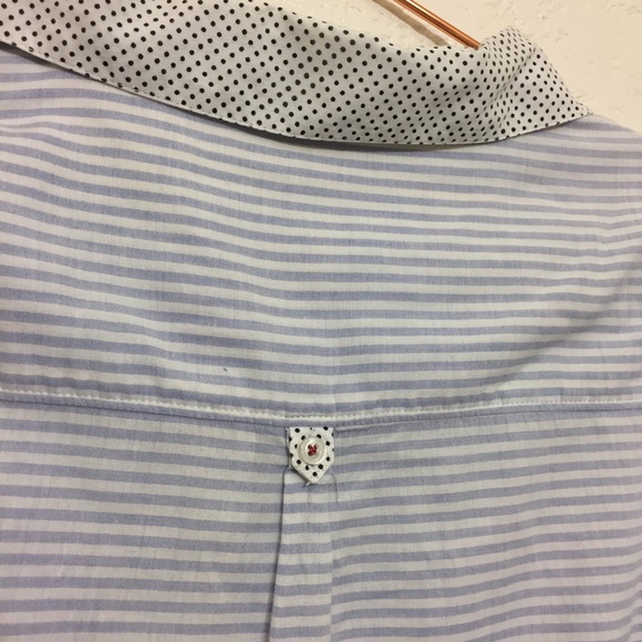 White Stuff Striped Button Down w/ Polka Dots - Picture 5 of 6